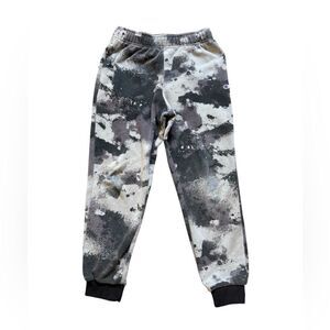 Champion Jogger Pants Black Gray Splatter Medium Athleisure Casual